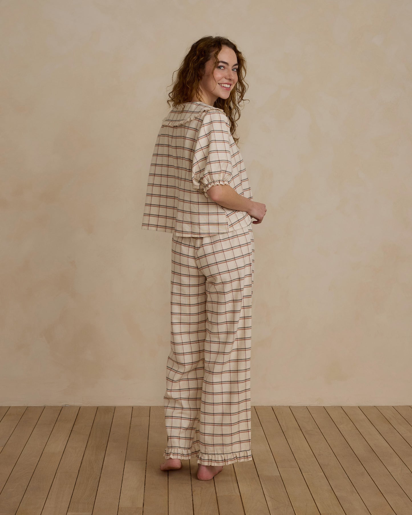 Rylee + Cru - Women's Ruffle Pajamas - Holiday Plaid