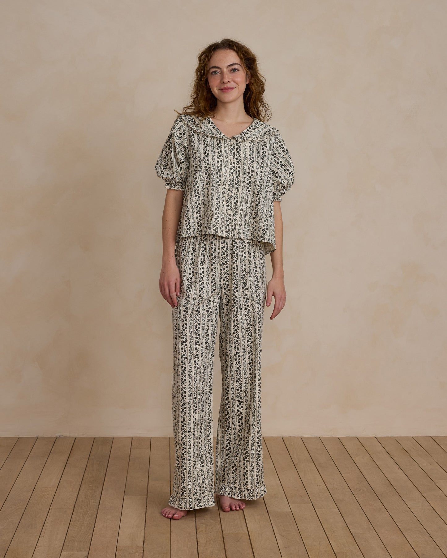 Rylee + Cru - Women's Ruffle Pajamas - Vines