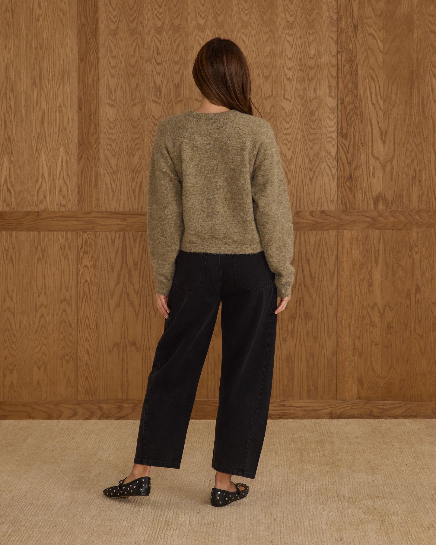 Rylee + Cru - Fuzzy Cardigan - Evergreen