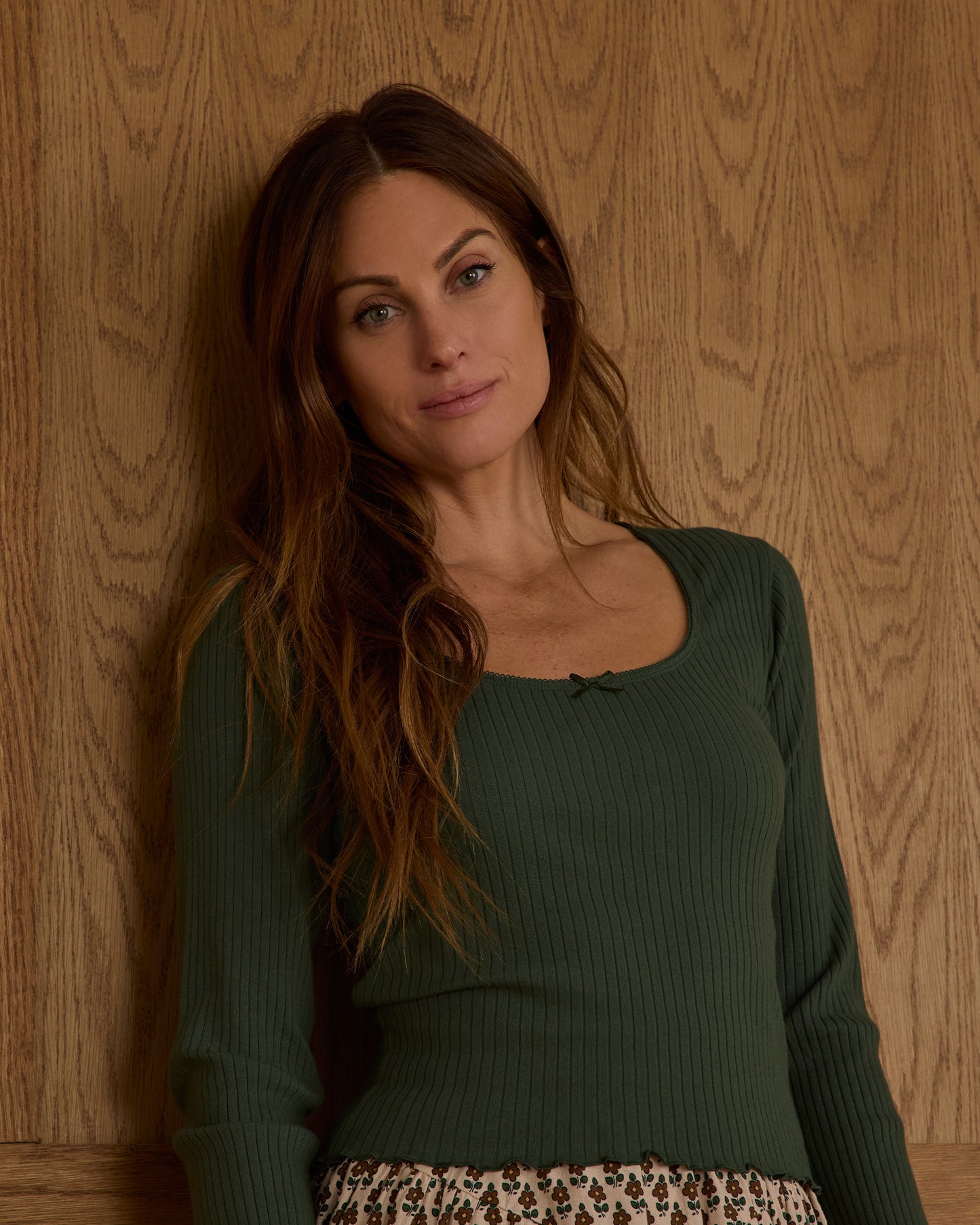 Rylee + Cru - Women's Ribbed Long Sleeve - Green