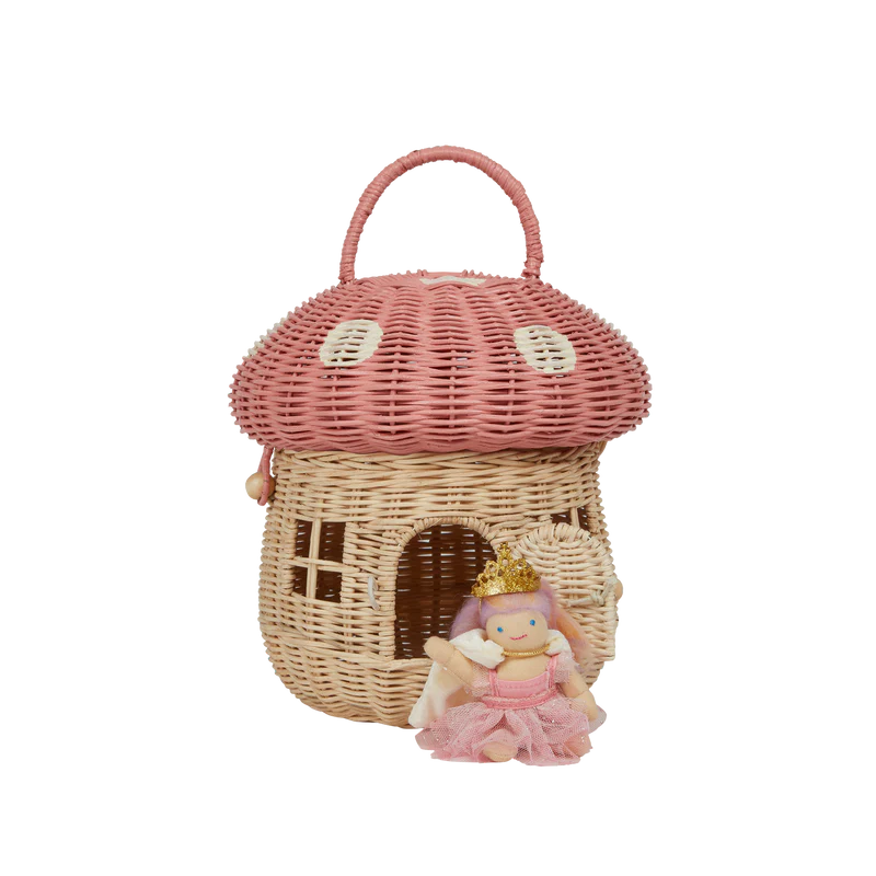 Olli Ella - Rattan Mushroom Basket - Musk