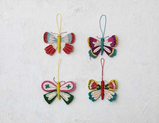 Wool Felt Butterfly Ornament