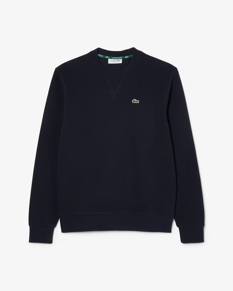 Lacoste - Relaxed Fit Pique Crewneck Sweater - Abysm Blue