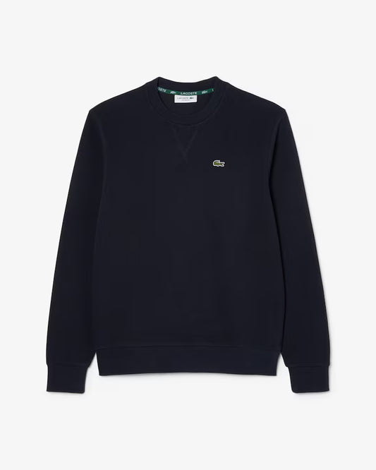 Lacoste - Relaxed Fit Pique Crewneck Sweater - Abysm Blue
