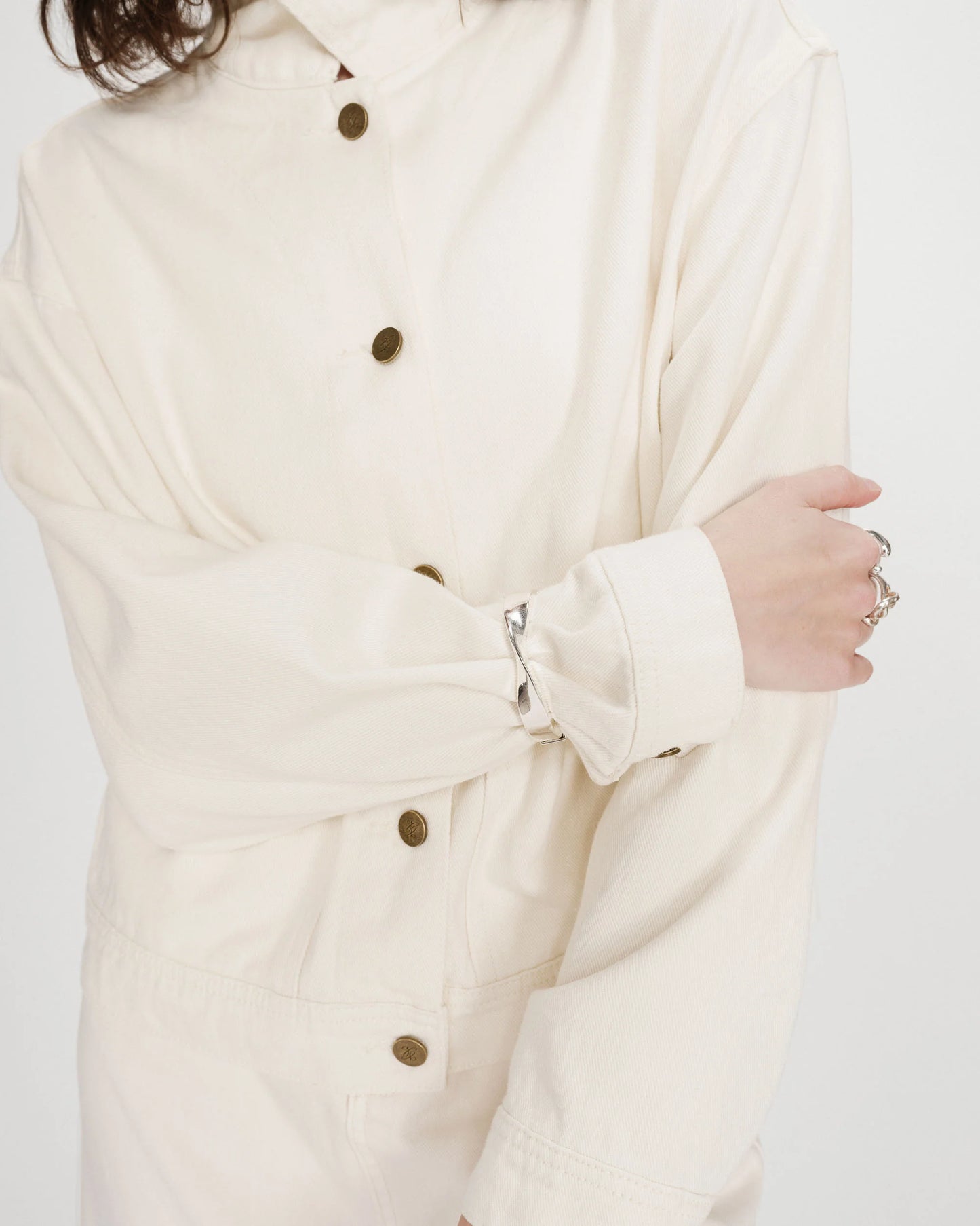 Vinnie Denim Jacket - Ecru