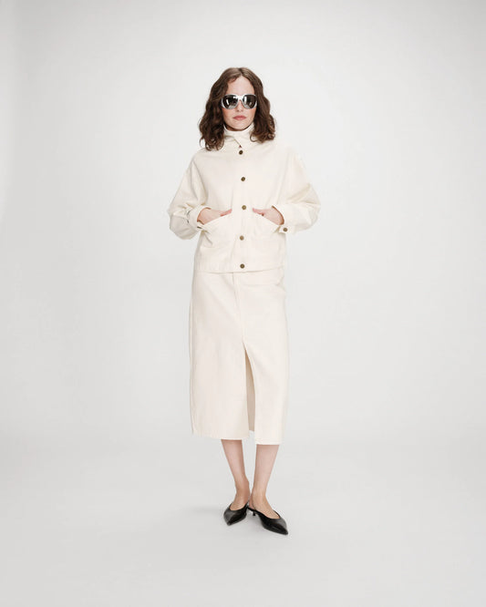 Vinnie Denim Jacket - Ecru