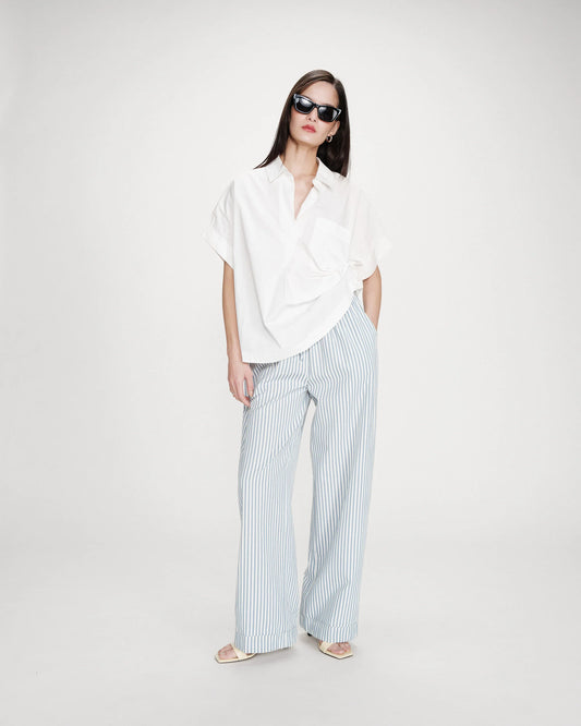The Volute Pant - Blue Stripe
