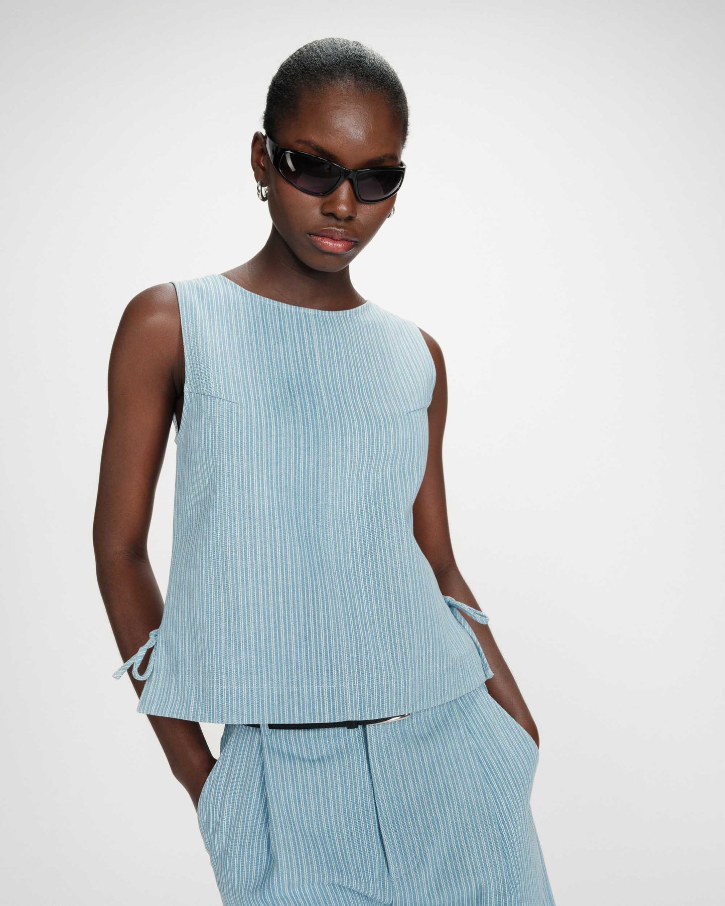 Vendome Top - Blue Stripe