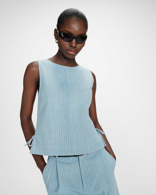 Vendome Top - Blue Stripe