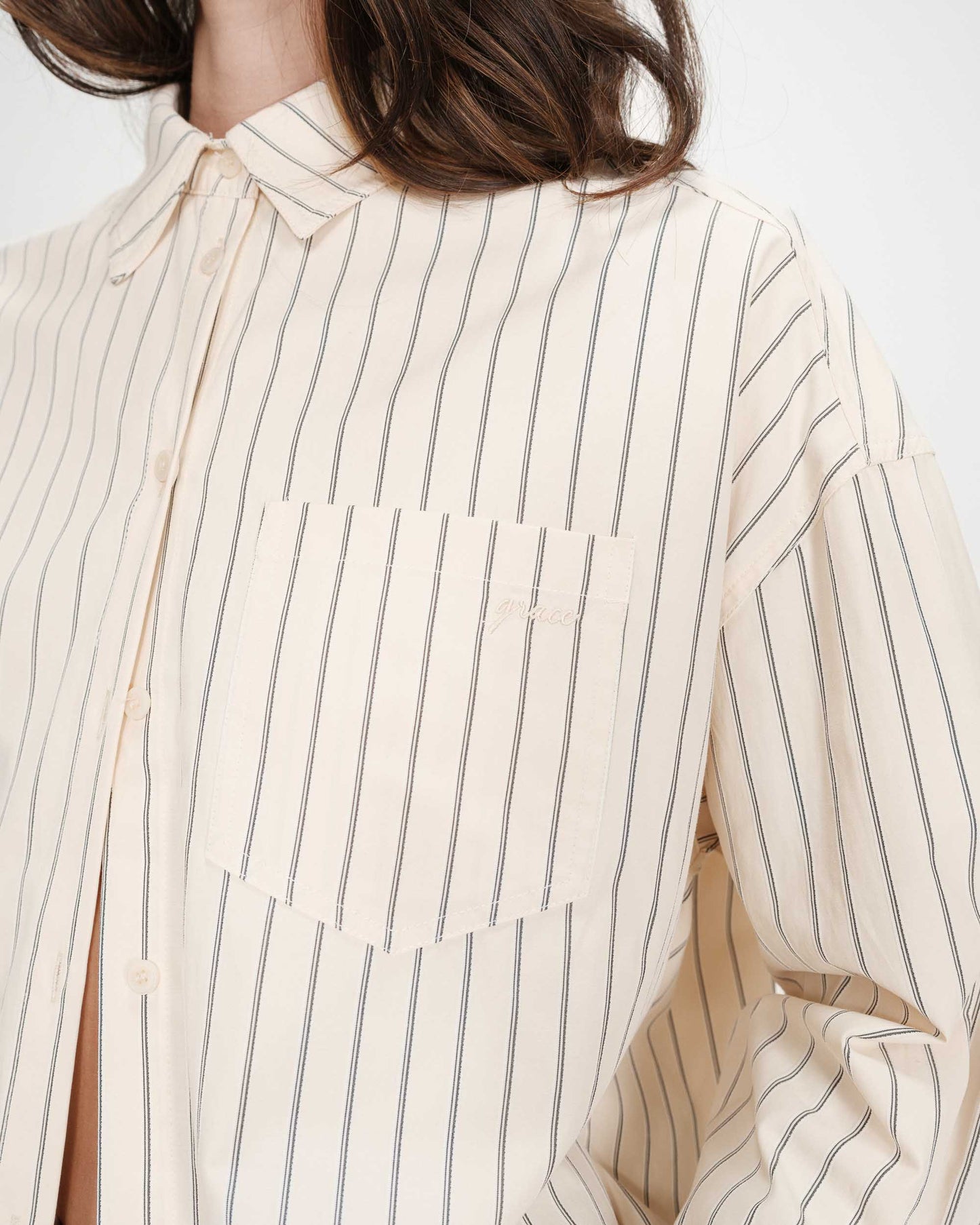 The Valerie Long Sleeve Button Up - Vanilla