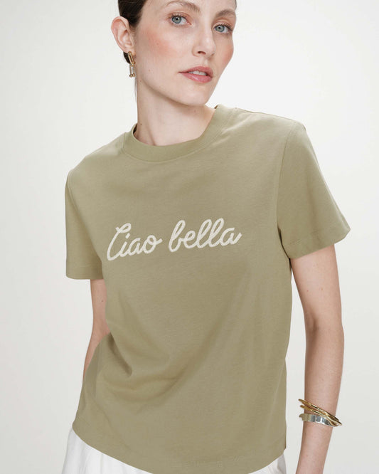 Vanders Embroidered T-Shirt - Sage