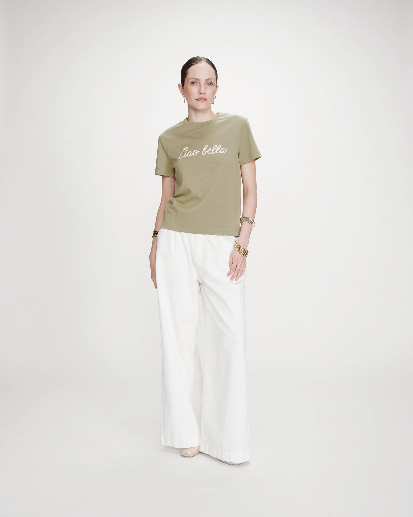Vanders Embroidered T-Shirt - Sage