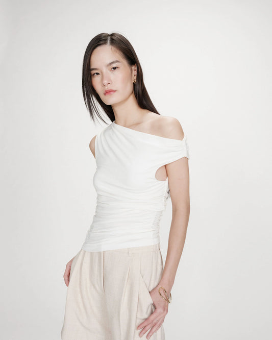 The Vodia Top - Ivory