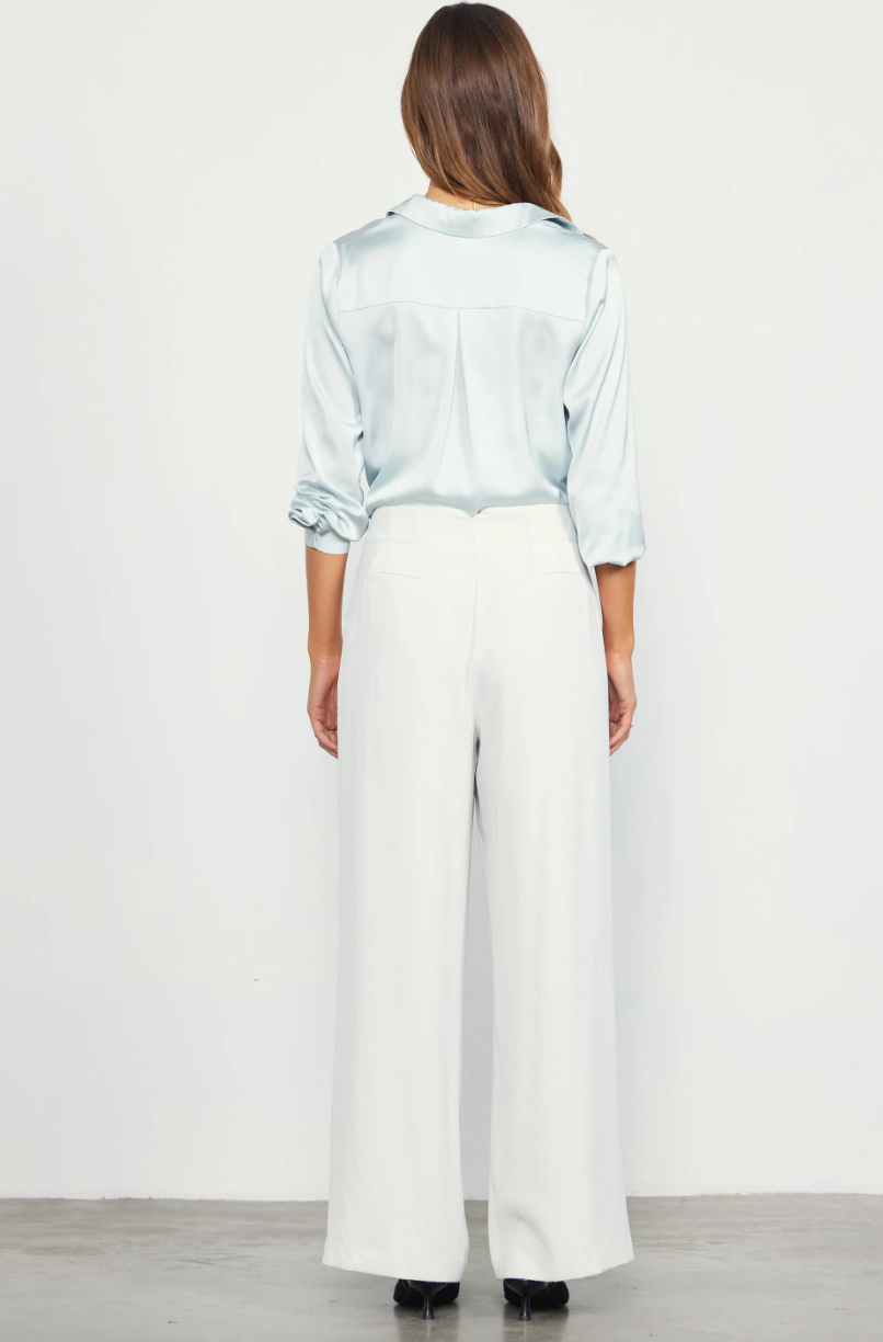 Wide Leg Trousers - Oyster