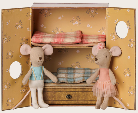 Maileg - Ballet Mice in Dance Studio - Little Sister and Brother - PREORDER FW26