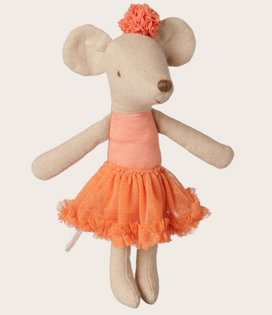 Maileg - Ballerina Mouse, Big Sister - Dusty Coral - PREORDER FW26
