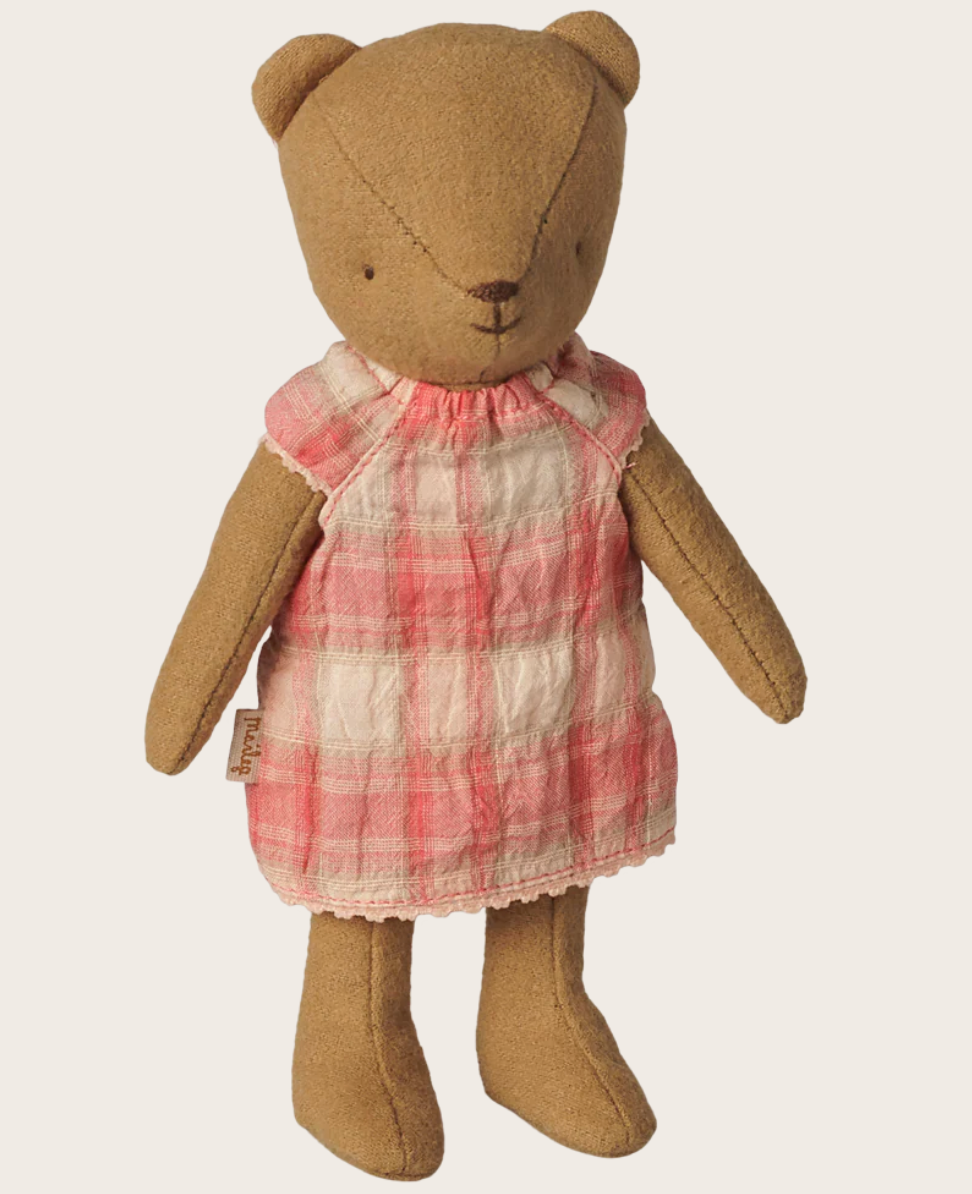 Maileg - Dress, Teddy Junior - Coral -  PREORDER FW26