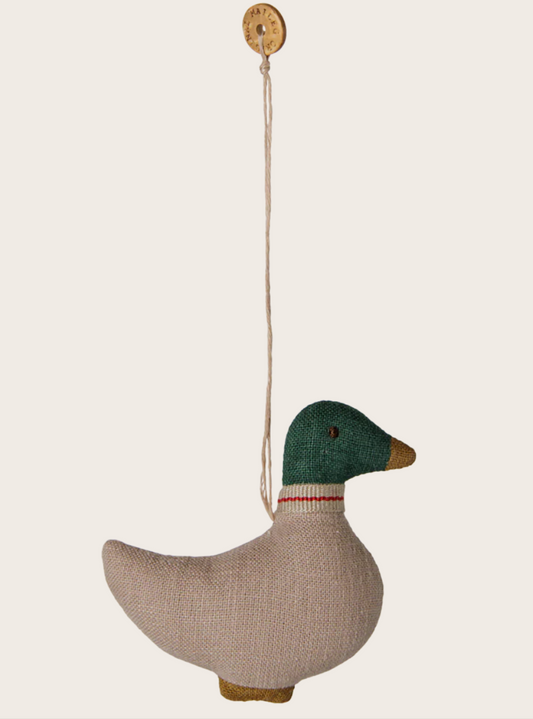 Maileg - Fabric Ornament, Duck - Green/Sand- PREORDER FW26