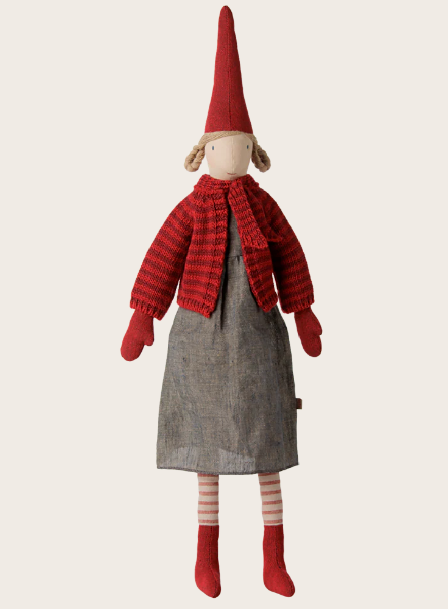 Maileg - Pixy, Size 4 - Girl - Striped Knitted Cardigan - PREORDER FW26