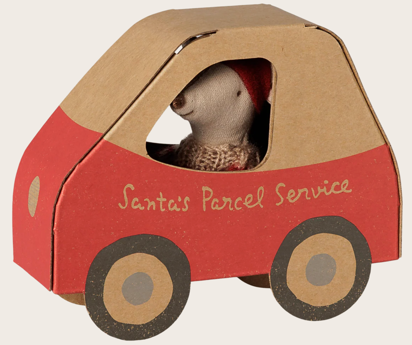 Maileg - Christmas Mouse, Little Sister in Car Box - PREORDER FW26