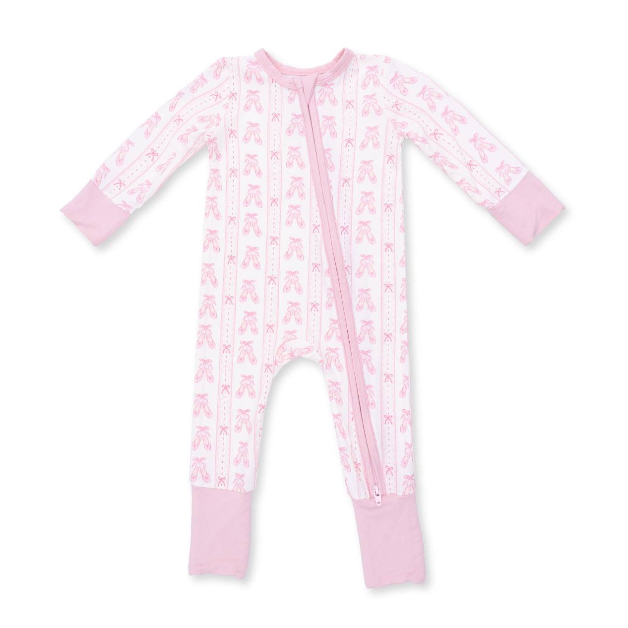 Convertible Romper - Ballet Shoes Ribbon Stripe