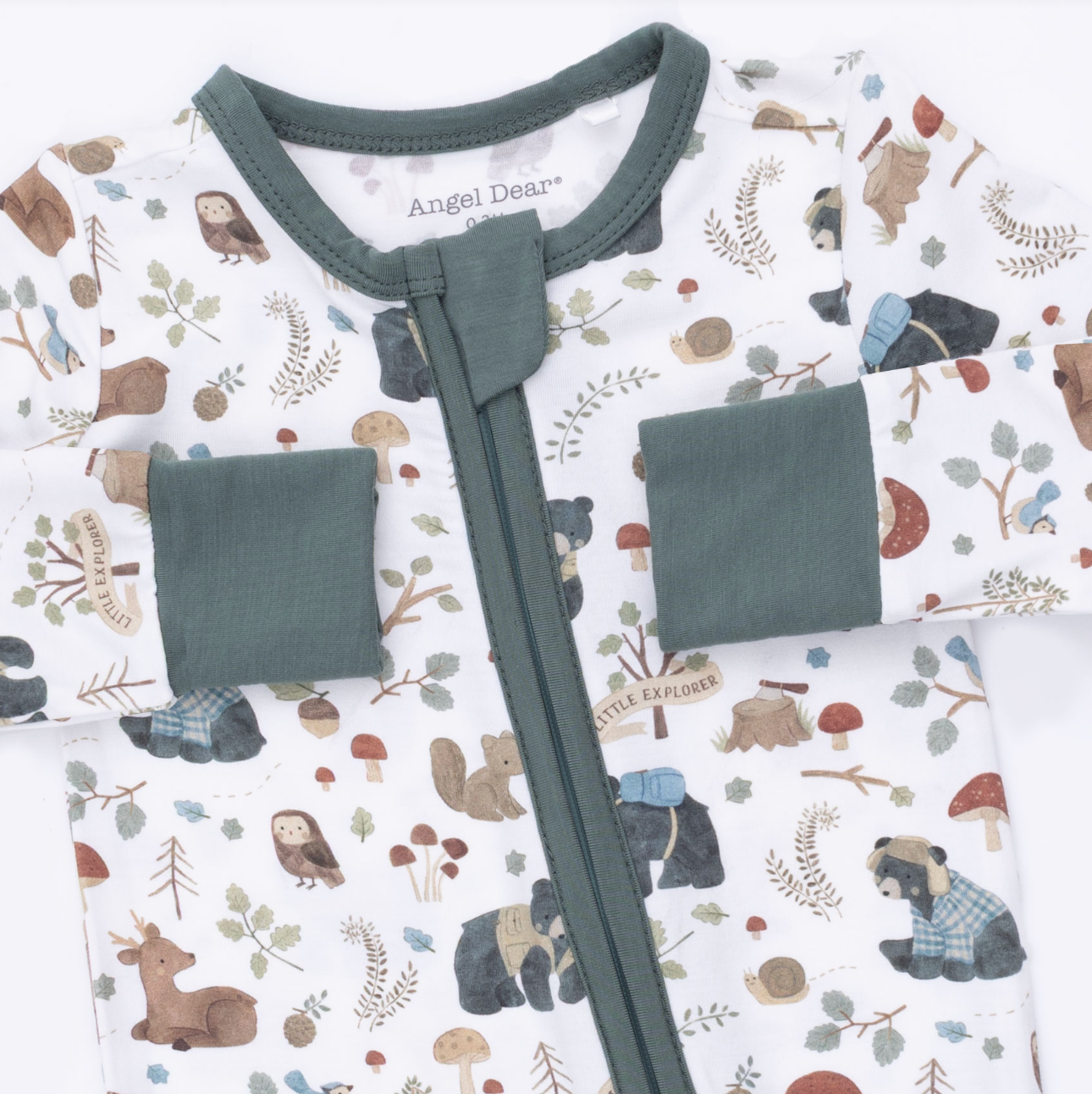 Convertible Romper - Southern Woodland Animals - Green