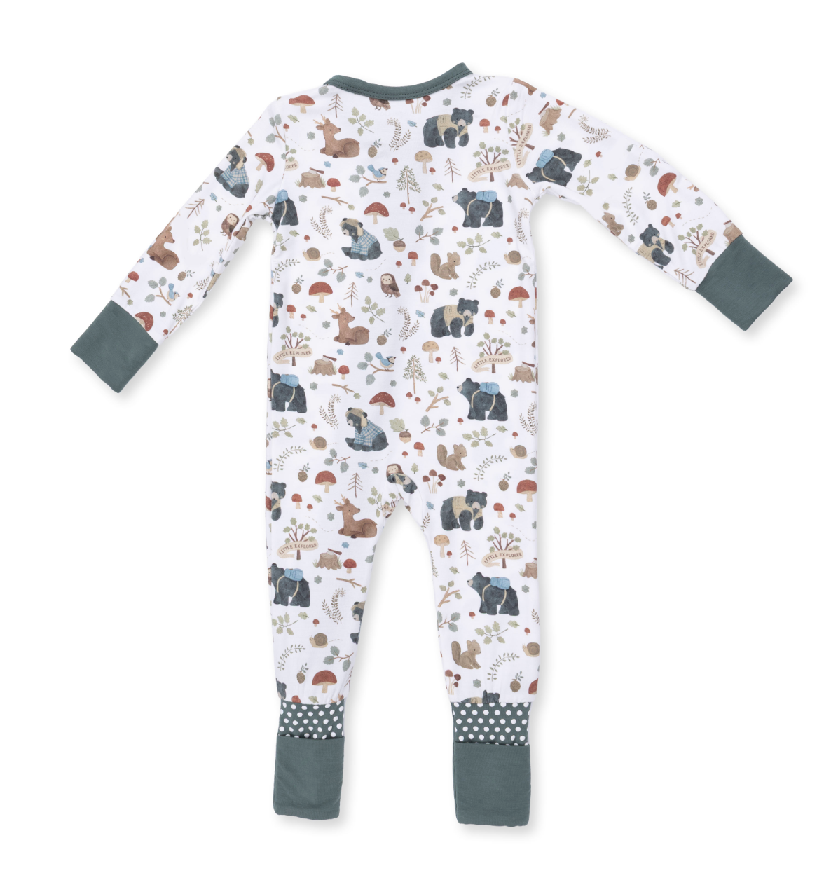 Convertible Romper - Southern Woodland Animals - Green
