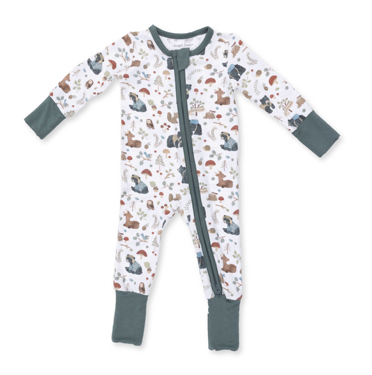 Convertible Romper - Southern Woodland Animals - Green
