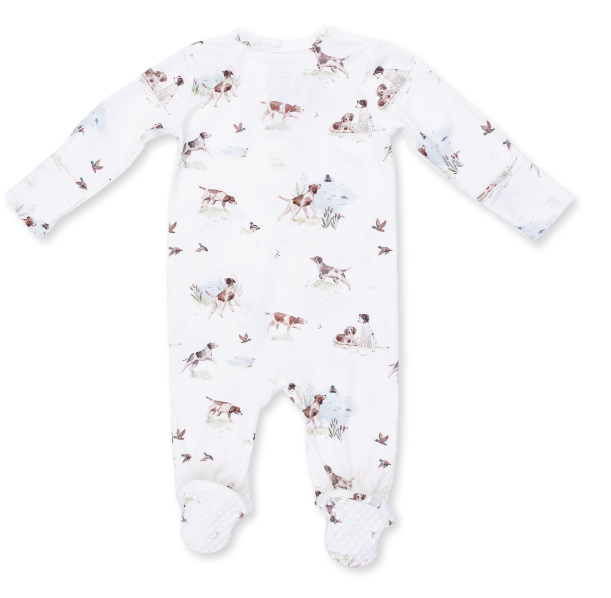 2 Way Zipper Footie - Pointer Pups & Duck Buddies