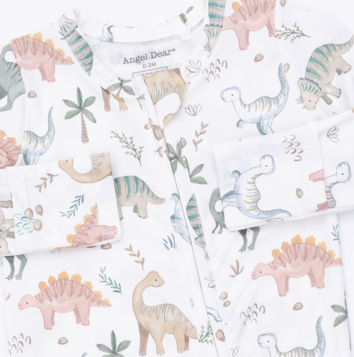 2 Way Zipper Footie - Sweet Baby Dinos