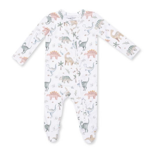 2 Way Zipper Footie - Sweet Baby Dinos
