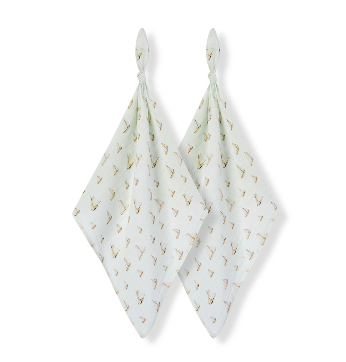 Milkbarn - Organic Muslin Burp Cloth Set - Sailboat Melody