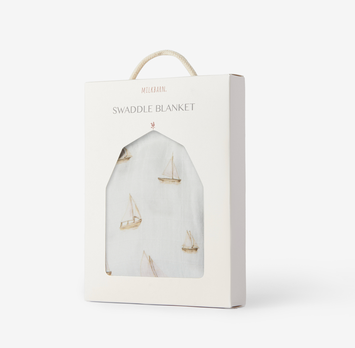 Milkbarn - Organic Cotton Swaddle - Sailboat Melody