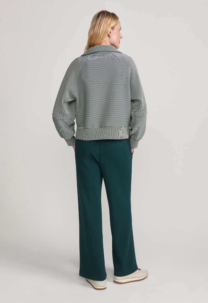 Varley - Milano Half Zip Sweat - Ponderosa Pine + Pristine