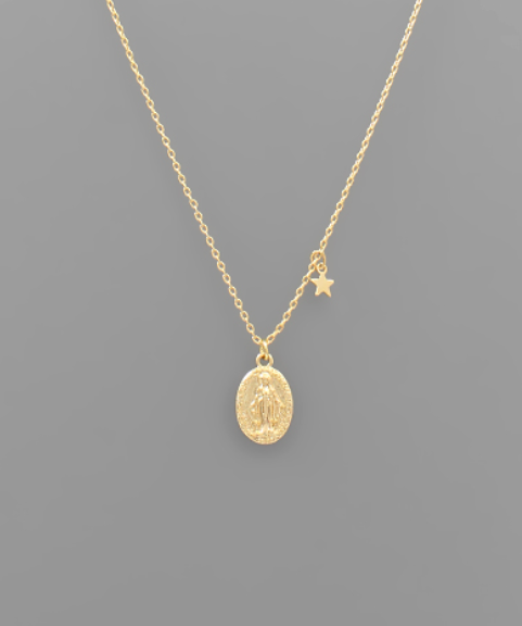 Maria Oval Necklace - Gold