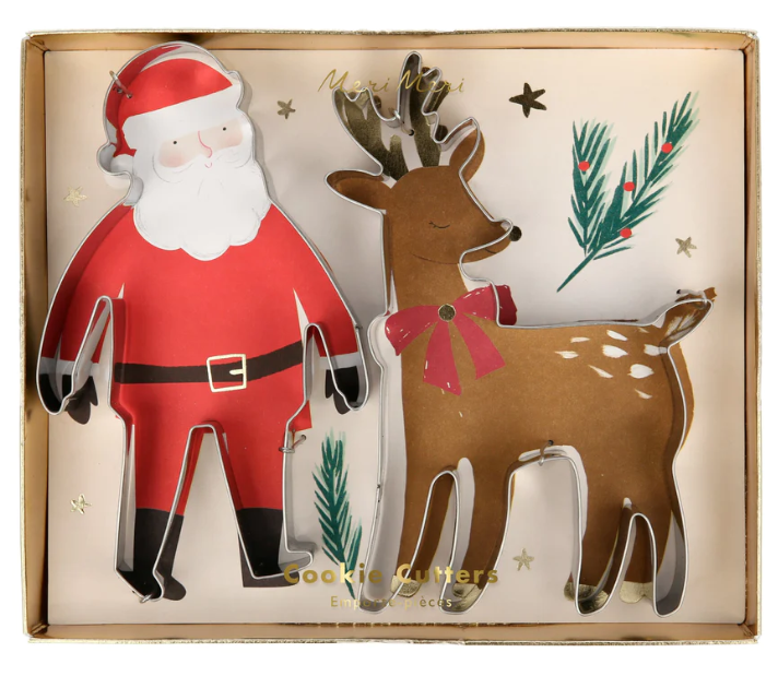 Meri Meri - Santa + Reindeer Christmas Cookie Cutters