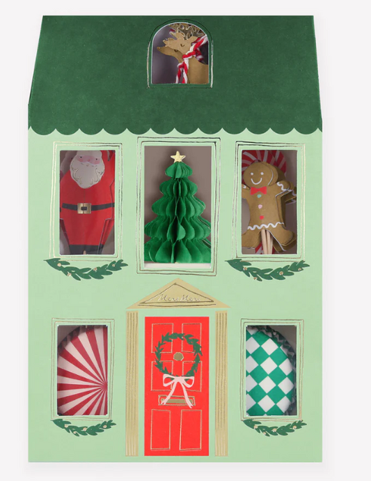 Meri Meri - Festive House Cupcake Kit