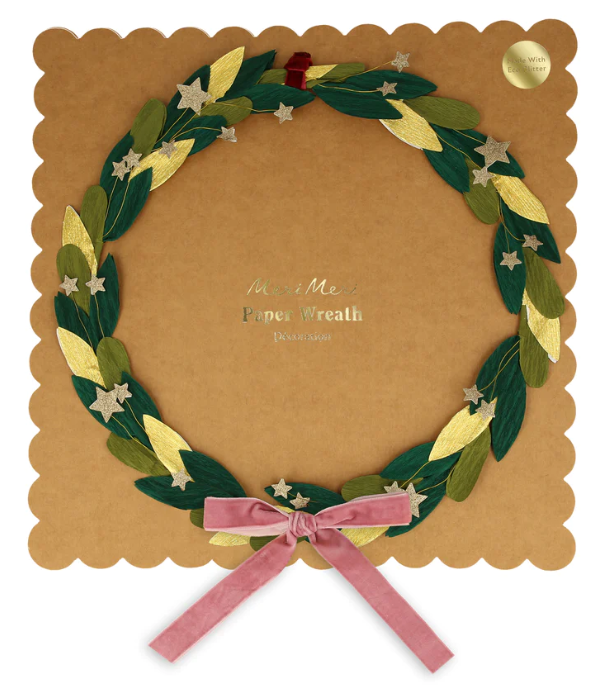 Meri Meri - Holiday Paper Leaf + Star Wreath