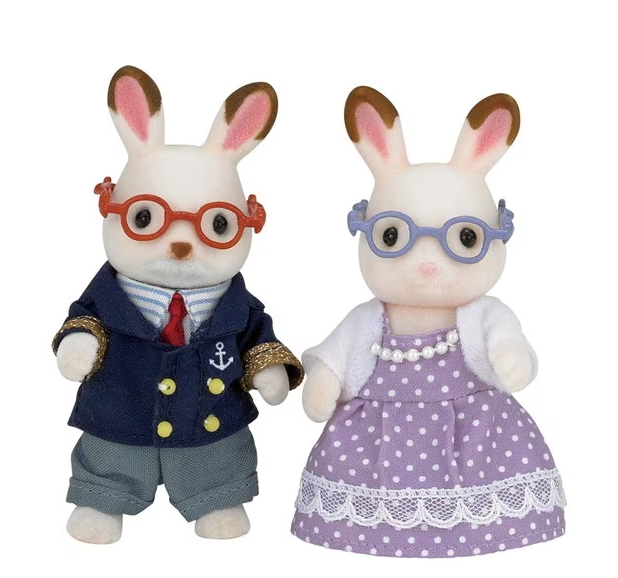 Calico Critters - Chocolate Rabbit Grandparents