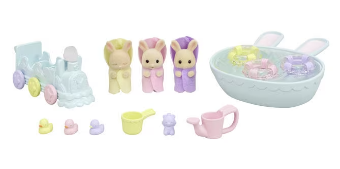 Calico Critters - Triplets Baby Bathtime Set