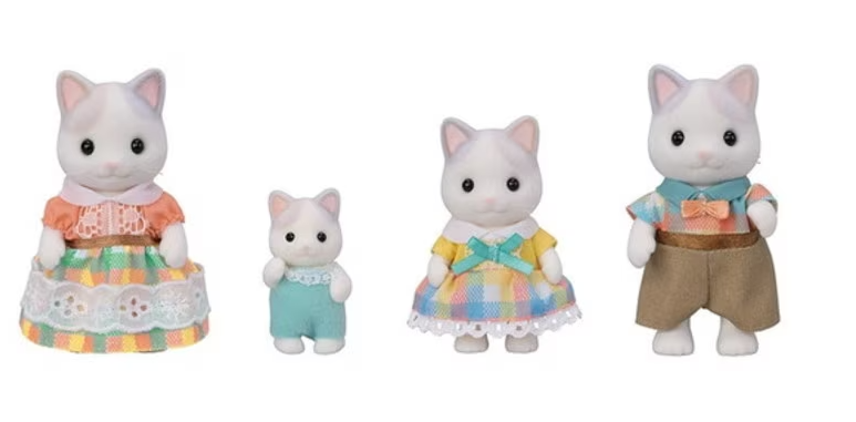 Calico Critters - Latte Cat Family
