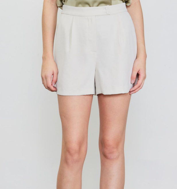Recycled Tailored Shorts - Oyster