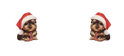 Christmas Santa Dog Studs - Tan + Brown
