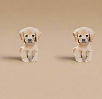 Girl's Printed Dog Earrings