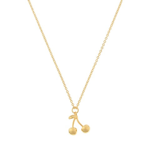 Cherry Necklace - Gold