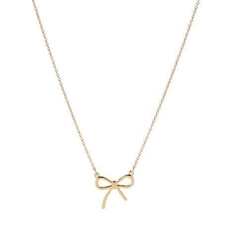 Bow Pendant Necklace - Gold