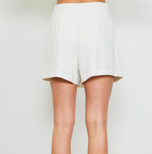 Pleated Skort - Off White