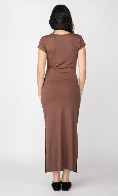 Knotted Midi Dress - Cocoa