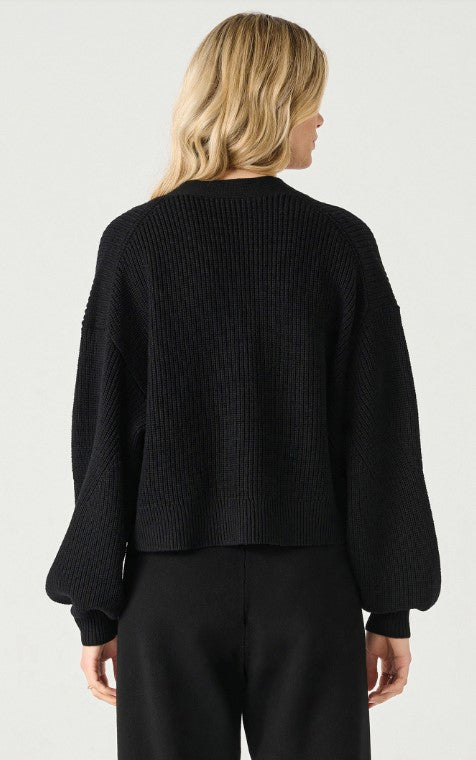 Textured Open Cardigan - Black