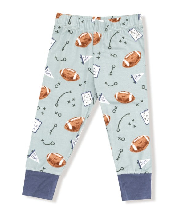 Long Sleeve Loungewear Set - Touchdown Time - Gray Mist